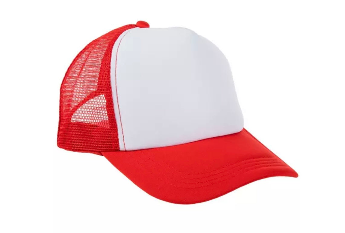 Red & White Two Toned Trucker Hat