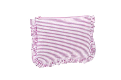Seersucker Travel Bag - Customize with patches of your choice!