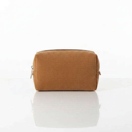 Light Brown Corduroy Travel Bag