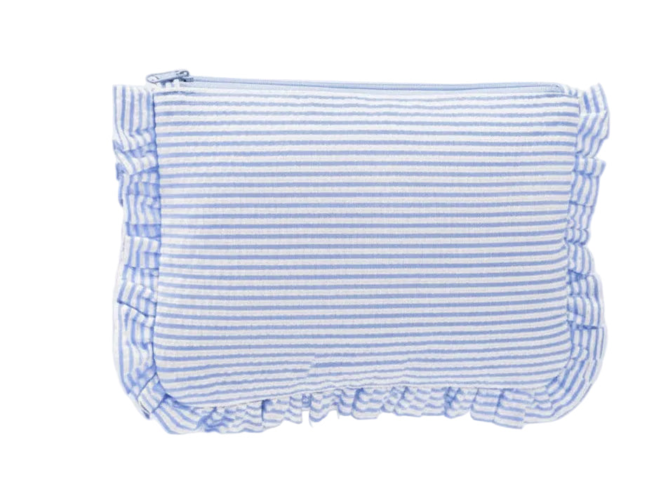 Seersucker Travel Bag - Customize with patches of your choice!