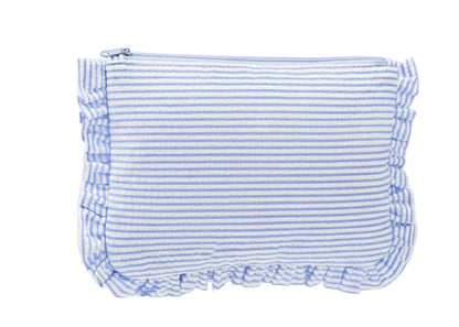Seersucker Travel Bag - Customize with patches of your choice!