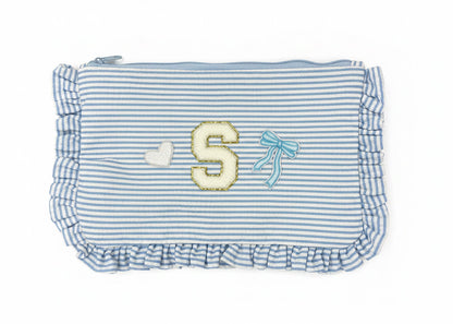 Seersucker Travel Bag - Customize with patches of your choice!