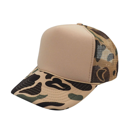 Khaki Camo Trucker Hat